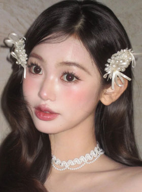 精致多层珍珠项链新娘高级感婚纱礼服配饰大气森系造型锁骨链颈链