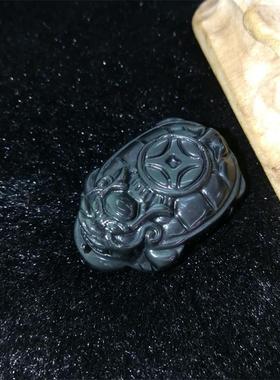 diy彩虹眼饰品配件黑曜石龙龟