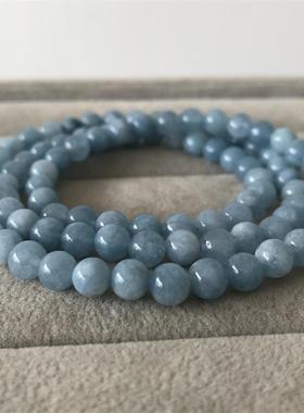 海蓝宝玉男女款三圈多层潮人手链