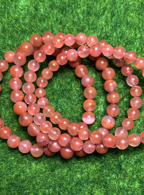 天然冰红南红玛瑙手链6-6.5mm