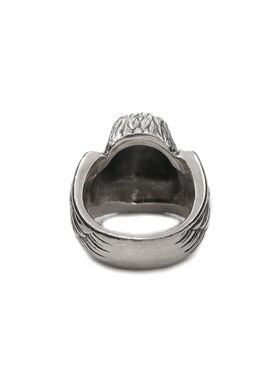 TOP-YAMAMOTO老鹰头戒指男复古雕刻纯银925银指环个性