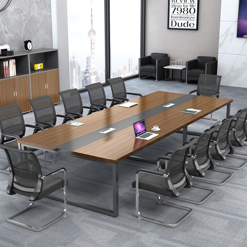 定制培训桌椅组合办公桌椅长条小型大会议桌长桌洽谈桌会议室简约-图2