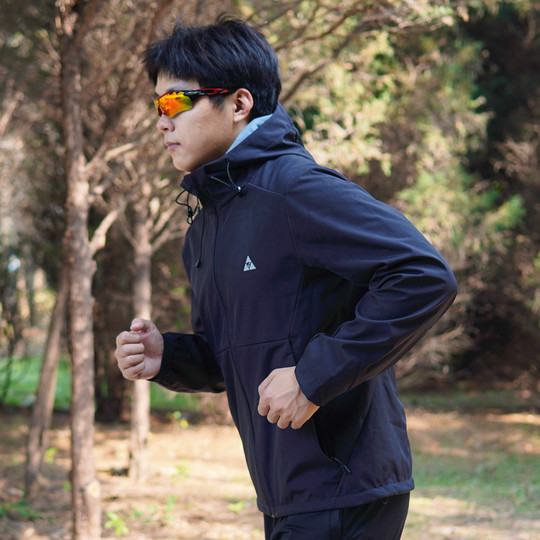 斯锐科户外软壳外套男女款连帽防风衣跑步运动训练加绒保暖防泼水