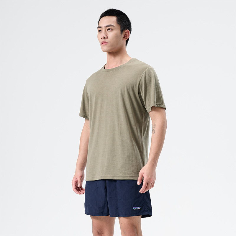 大牧场SHEEP RUN男美利奴羊毛短袖T恤运动贴身打底速干排汗无异味,淘宝优惠券,粉丝福利购,淘宝优惠卷