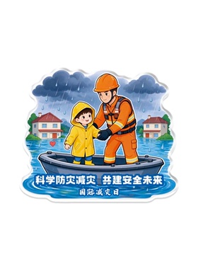 国际减灾日冰箱贴气象局地震局防范灾害风险活动礼品纪念品定制