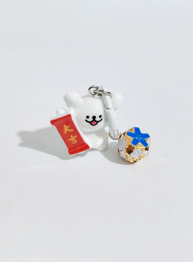 树脂线条小狗情侣钥匙扣创意可爱卡通书包汽车挂饰挂件送闺蜜礼物