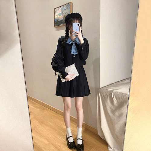 【月野HOUSE】*不若草*原创JK制服学院风水手服校供感变形襟冬服 - 图1