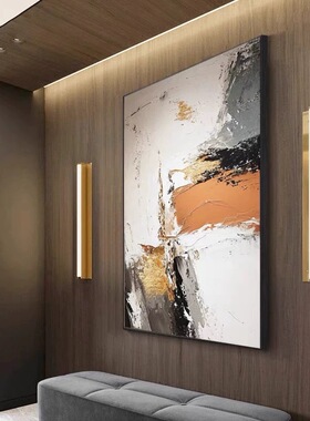 手绘油画客厅装饰画新款现代简约玄关画走廊过道抽象艺术餐厅挂画