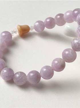 天然紫锂辉石手串温柔聆听沿着