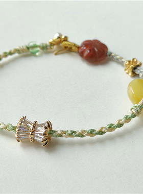 蜜蜡南红松石精致手编多款式