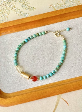 文艺精致手链南红碧玺珍珠