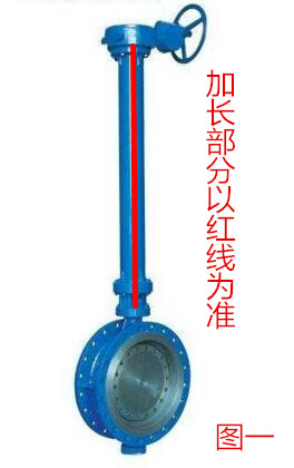加长杆阀门 法兰蝴蝶阀加长杆排雨水阀门  排污雨水蝶阀DN200 800 - 图0