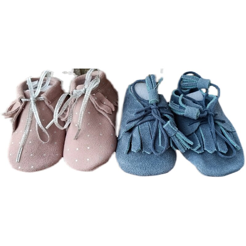 Lucky Gulli 外贸春款绑带真皮婴儿鞋1岁软底宝宝春秋休闲圆头