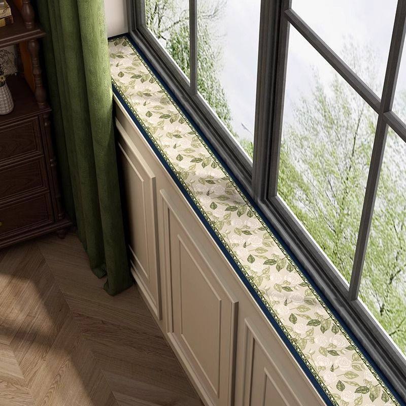 中式复古花卉窗台一抹净极窄垫子Pvc防尘保护窗沿防滑改造可裁剪,淘宝优惠券,粉丝福利购,淘宝优惠卷