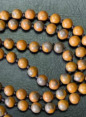 颗颗带黄玄黄砭石项链无事牌吊坠