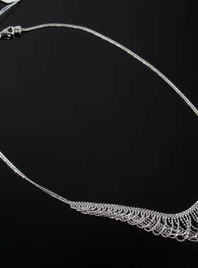 意大利网状纯银夸张欧美项链饰品