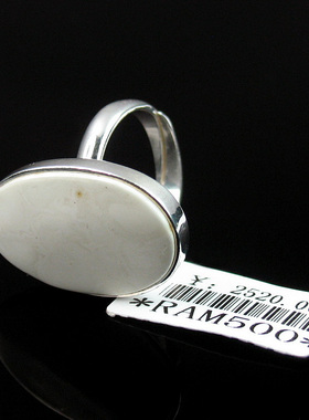 天然纯银饰品送女友彩宝戒指