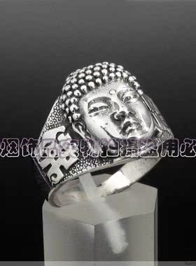 饰品925银佛祖护身符男士尾戒