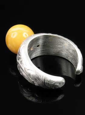 保真天然波兰生日礼物开口戒指