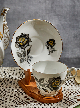 咖啡杯田园风复古客厅桌面装饰