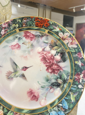 家居装饰赏盘花鸟系列