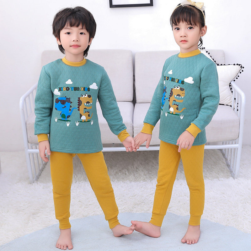 儿童加厚保暖内衣套装男童女童纯棉宝宝中大童空心棉睡衣打底衫冬,淘宝优惠券,粉丝福利购,淘宝优惠卷