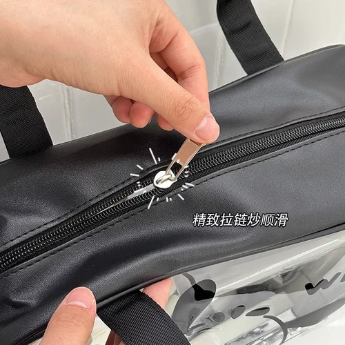 Вместительная и большая милая портативная сумка через плечо с разделителями, сумка для хранения для путешествий, водонепроницаемая косметичка