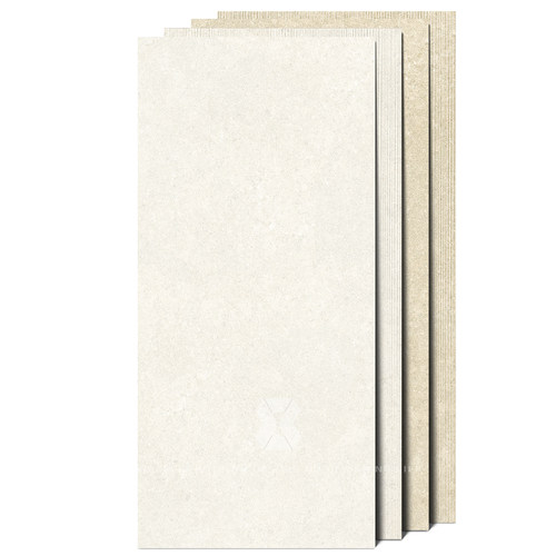 意式简约莱姆石瓷砖米白黄色卫生间民宿酒店平面拉槽耐磨防滑地砖 - 图3