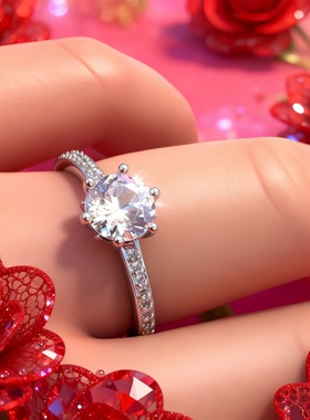 轻奢仿真超大活口可侣对戒