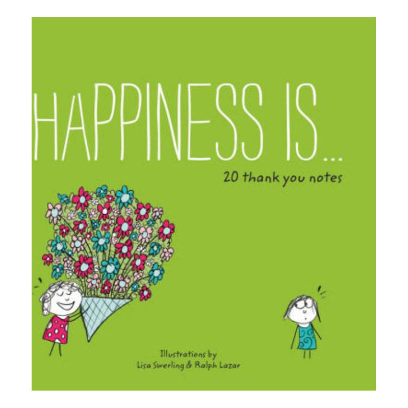 幸福是20封感谢信盒装 英文原版 Happiness Is... 20 Thank You Notes 20条感恩词条 绘本插画图书 纯全英文版正版原著英语书籍