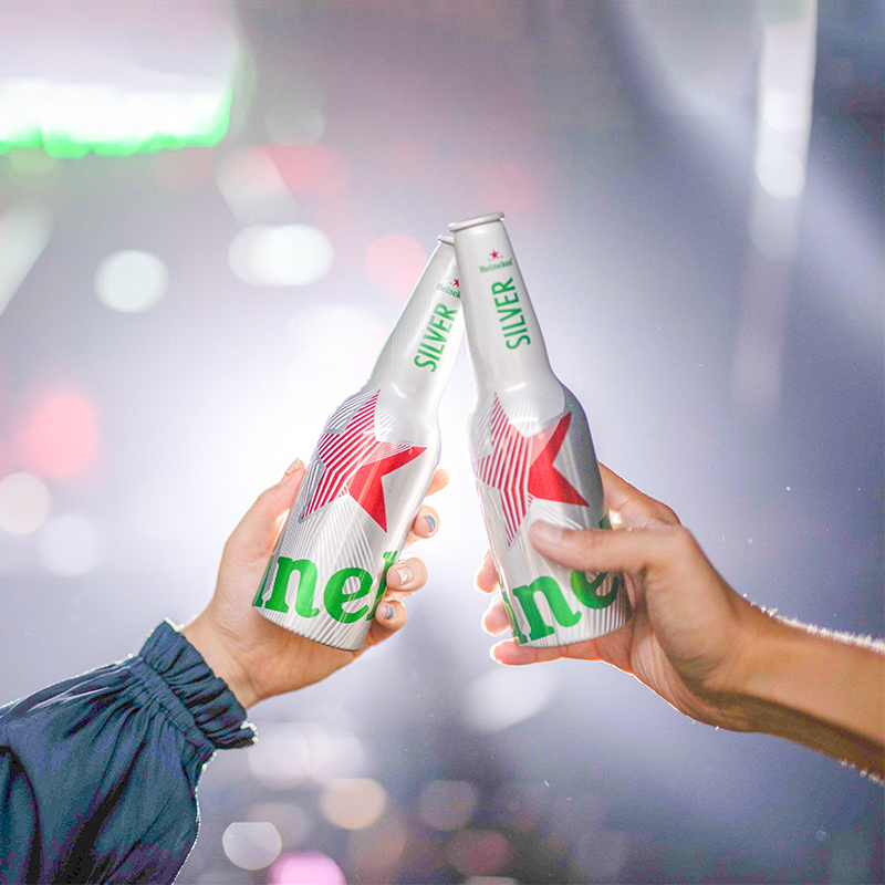 Heineken Silver/喜力星银铝瓶装330ml*24瓶整箱啤酒全麦酿造官方