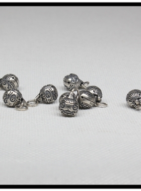 s925纯银吞金兽铃铛吊坠配饰diy