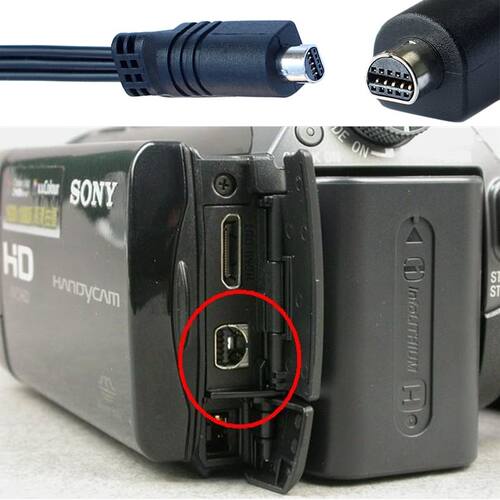 数据线 适用于SONY索尼摄像机半圆形 VMC-15FS 连接线 AV 视频 - 图1