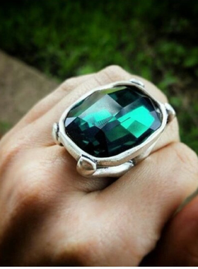 西班牙小众水晶戒指轻奢