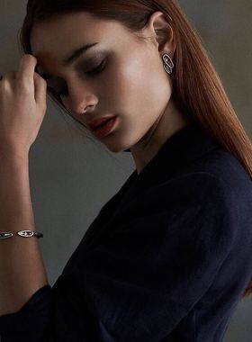 西班牙UNOde50专柜采购 彩色水晶手镯欧美轻奢做旧镀银手工百搭