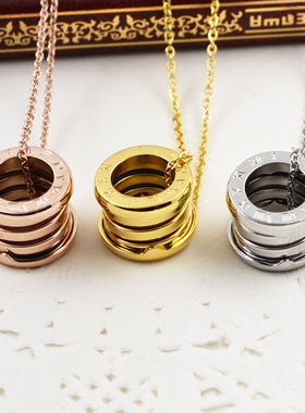 小蛮腰情侣玫瑰金锁骨链送女友