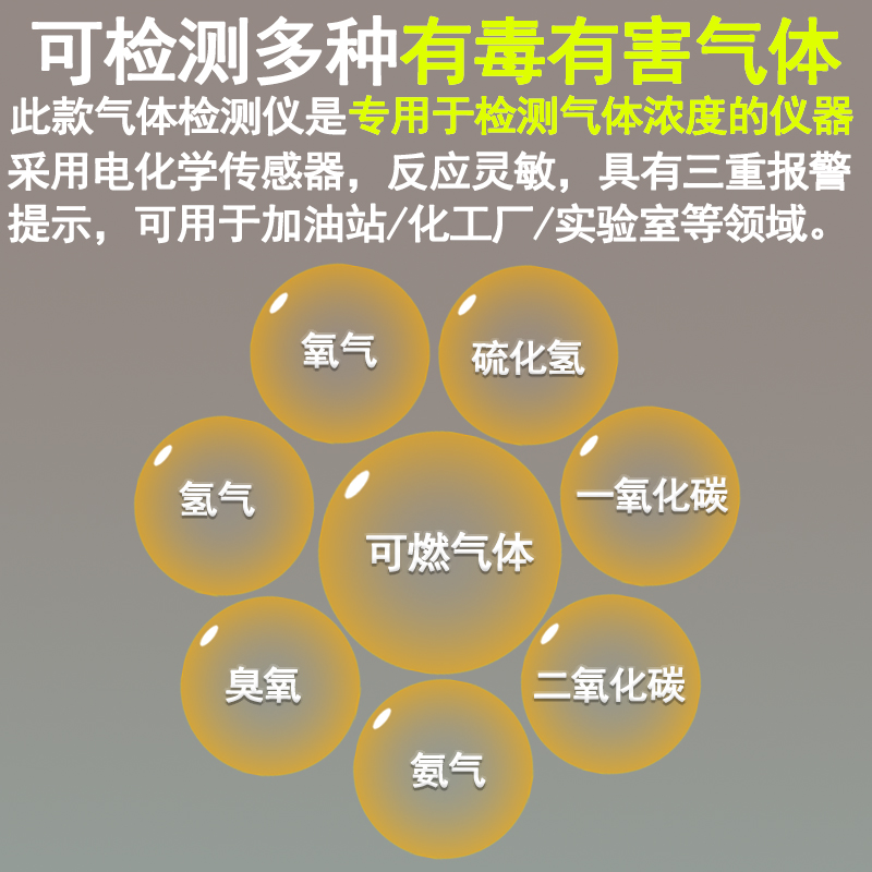 。泵吸式臭氧检测仪JA908-O3 高精度臭氧报警仪 气体探测仪200PPM - 图2