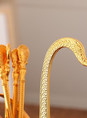 欧式轻奢孔雀勺子叉子架装饰摆件