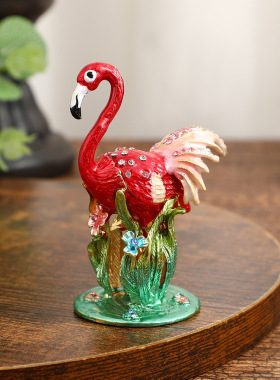 金属家居饰品天鹅首饰盒摆件