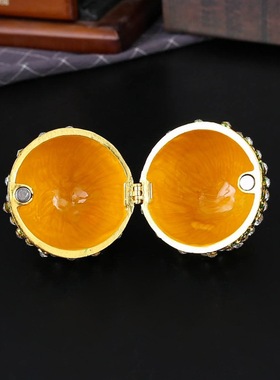 俄罗斯中古复活节条纹鸡蛋摆件