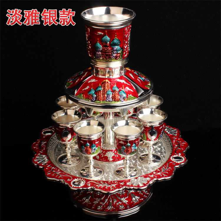 锌合金欧式复古俄罗斯幸福城堡分酒器婚庆商务礼品家居摆件道具,淘宝优惠券,粉丝福利购,淘宝优惠卷