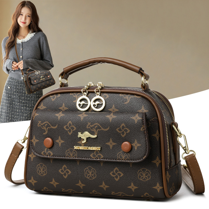 时尚中年妈妈包女包2026新款印花多层百搭软皮单肩斜挎大气手提包,淘宝优惠券,粉丝福利购,淘宝优惠卷