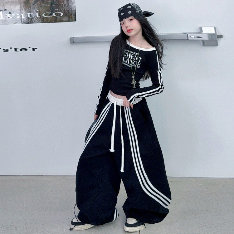 女童工装裤春秋2026新款潮酷穿搭儿童阔腿裤女孩大童秋装裤子套装,淘宝优惠券,粉丝福利购,淘宝优惠卷