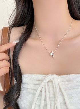 金属感流苏项链女复古气质甜美法式百搭锁骨链小众设计感2026新款