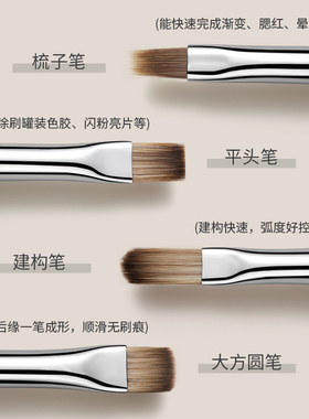 恩妮诗新款满江红光疗笔刷套装