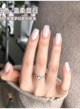 一秒流平微建构乳白色美甲甲油胶