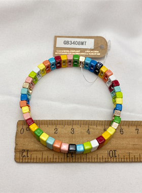 弹力手镯手链滴釉重工镶钻合金欧美简约百搭流行个性气质ce726