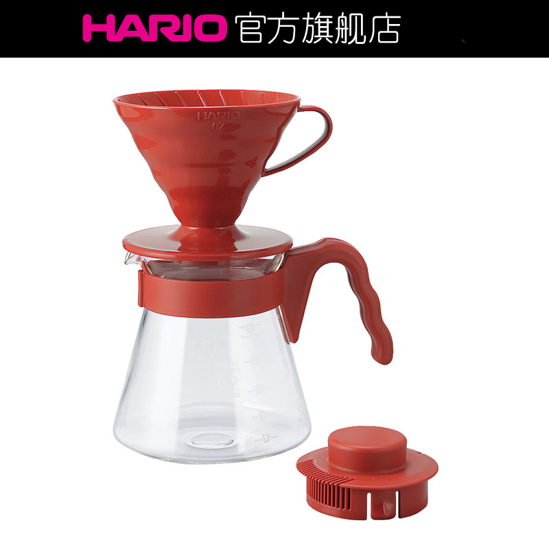 HARIO咖啡壺V60玻璃家用滴漏式過濾杯手衝咖啡器具套裝VCSD