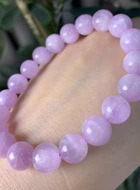 女天然紫锂辉手链浅紫色饰品
