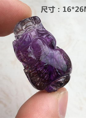 捡漏草莓晶貔貅挂件男女款吊坠